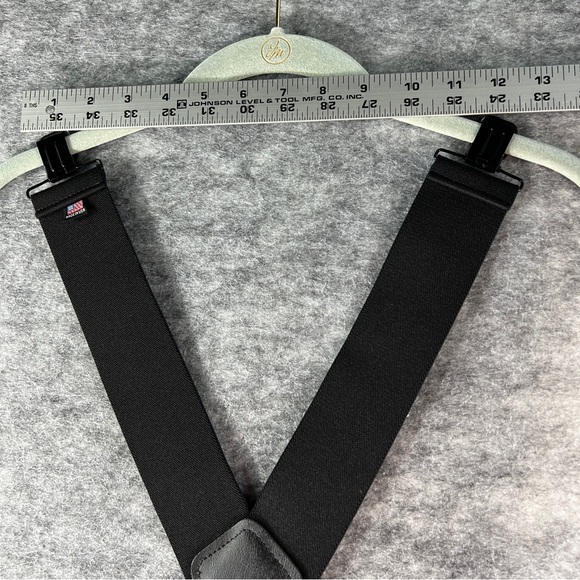 TWO PAIR 2” Clip On Suspenders Made in U.S.A. Black Blue “X” Style Heavy Duty - Picture 5 of 11